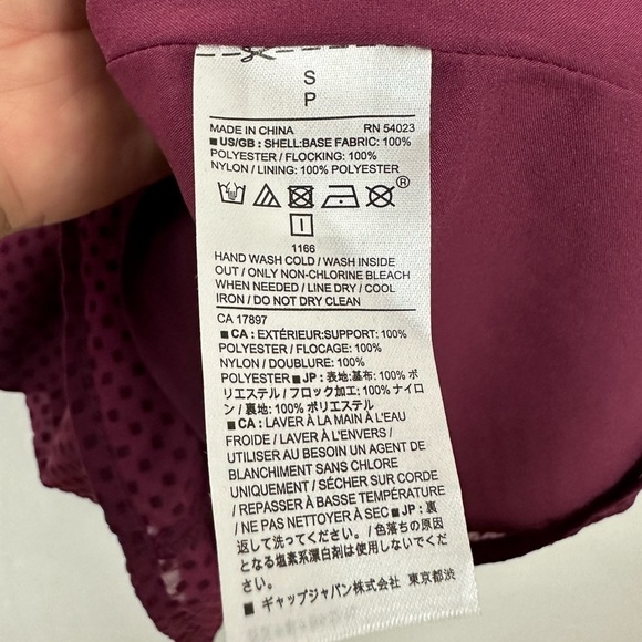 Banana Republic Flock Dot Print Classic Camisole in Burgundy Sz S - Picture 9 of 10